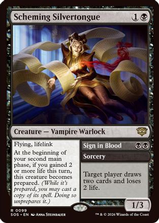Scheming Silvertongue (SOS-099) - Secrets of Strixhaven Foil、Wizards of the Coast、kayou