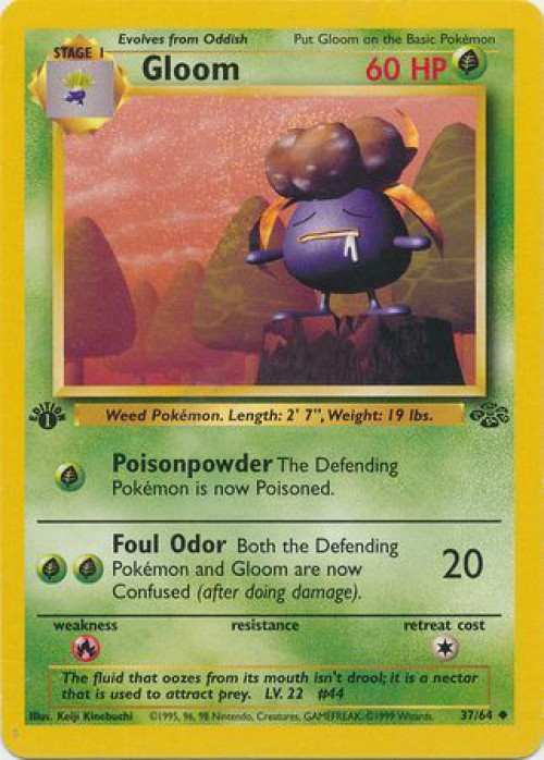 Pokemon Jungle Uncommon Gloom #37 1st Edition Heavily Played、ToyWiz、kayou