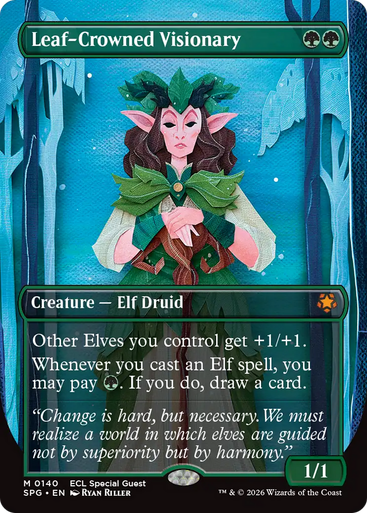 Leaf-Crowned Visionary (Borderless Art) | Special Guests、Magic: The Gathering、kayou