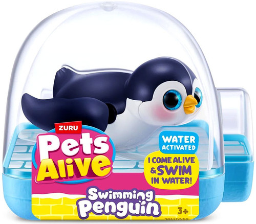 Pets Alive Swimming Penguin BLACK Figure Swims in Water!、ToyWiz、kayou