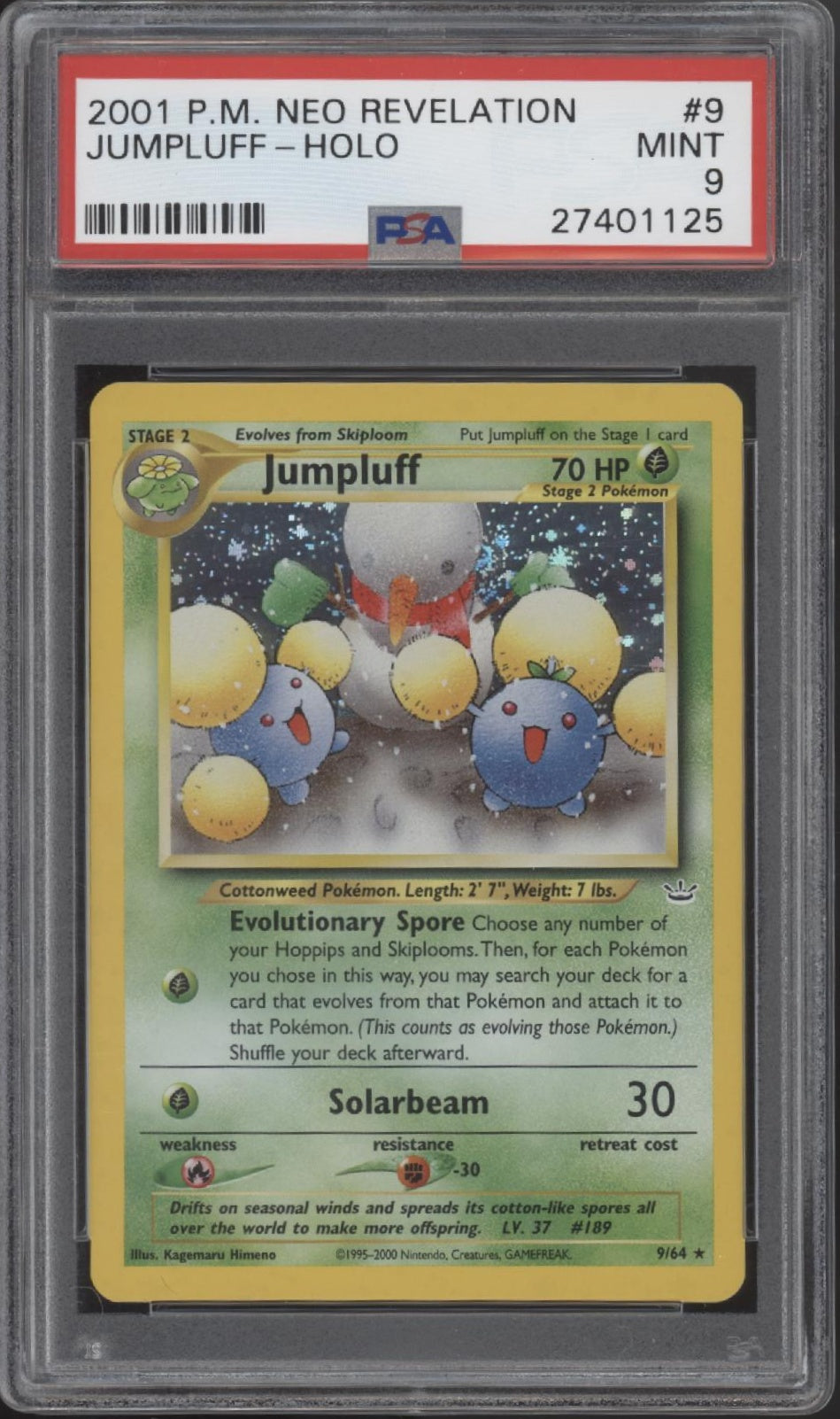 Jumpluff Pokemon Neo Revelation Holo #9 PSA 9、Collector Store LLC Gaming、kayou