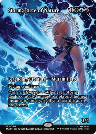Storm, Force of Nature (Borderless) (MAR-094) - Marvel Universe Eternal-Legal Foil、Wizards of the Coast、kayou