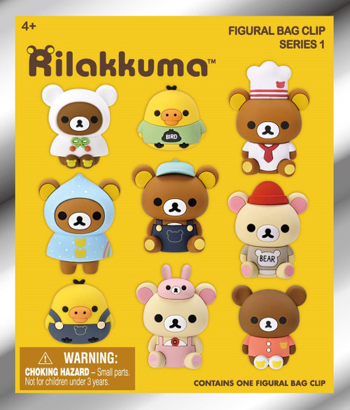 3D Figural Foam Bag Clip Rilakkuma Series 1 2-Inch Mystery Pack 1 RANDOM Figure、ToyWiz、kayou