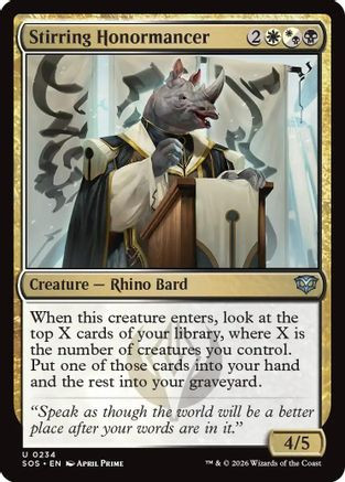 Stirring Honormancer (SOS-234) - Secrets of Strixhaven Foil、Wizards of the Coast、kayou