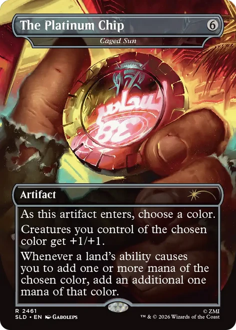 Caged Sun The Platinum Chip (Secret Lair - Fallout: Welcome to New Vegas) | Secret Lair Drops、Magic: The Gathering、kayou