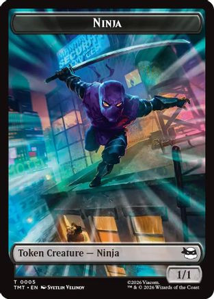 Ninja // Food Double-Sided Token (TMT-5 // 8) - Teenage Mutant Ninja Turtles、Wizards of the Coast、kayou