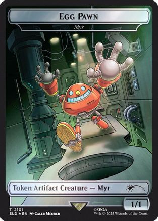 Egg Pawn - Myr Token (Rainbow Foil) (SLD-2101) - Secret Lair Drop Series Foil、Wizards of the Coast、kayou