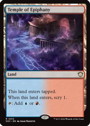 Temple of Epiphany (SOC-412) - Commander: Secrets of Strixhaven、Wizards of the Coast、kayou