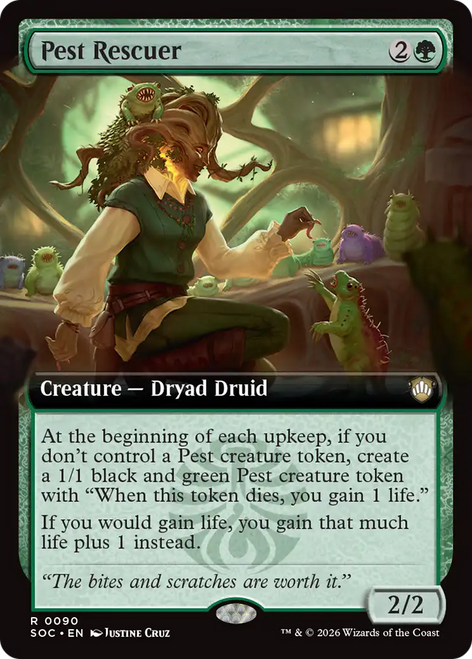 Pest Rescuer (Extended Art) | Secrets of Strixhaven Commander、Magic: The Gathering、kayou