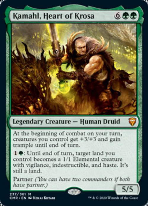 MtG Trading Card Game Commander Legends Mythic Rare FOIL Kamahl, Heart of Krosa #237、ToyWiz、kayou