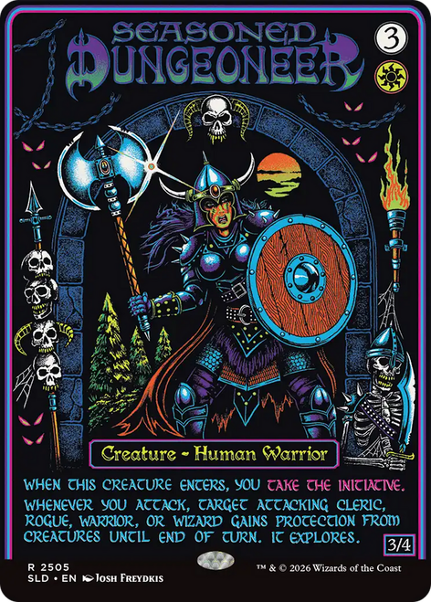 Seasoned Dungeoneer (Secret Lair - Dungeons & Dragons: Black Lights & Dark Dungeons) | Secret Lair Drops、Magic: The Gathering、kayou