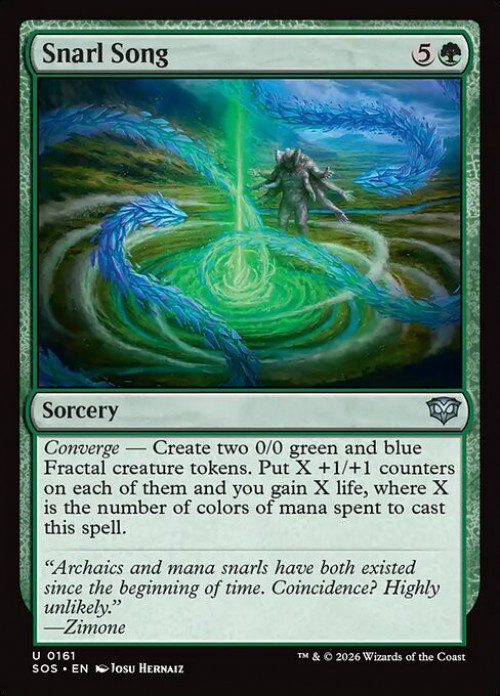MtG Secrets of Strixhaven Uncommon FOIL Snarl Song #161、ToyWiz、kayou