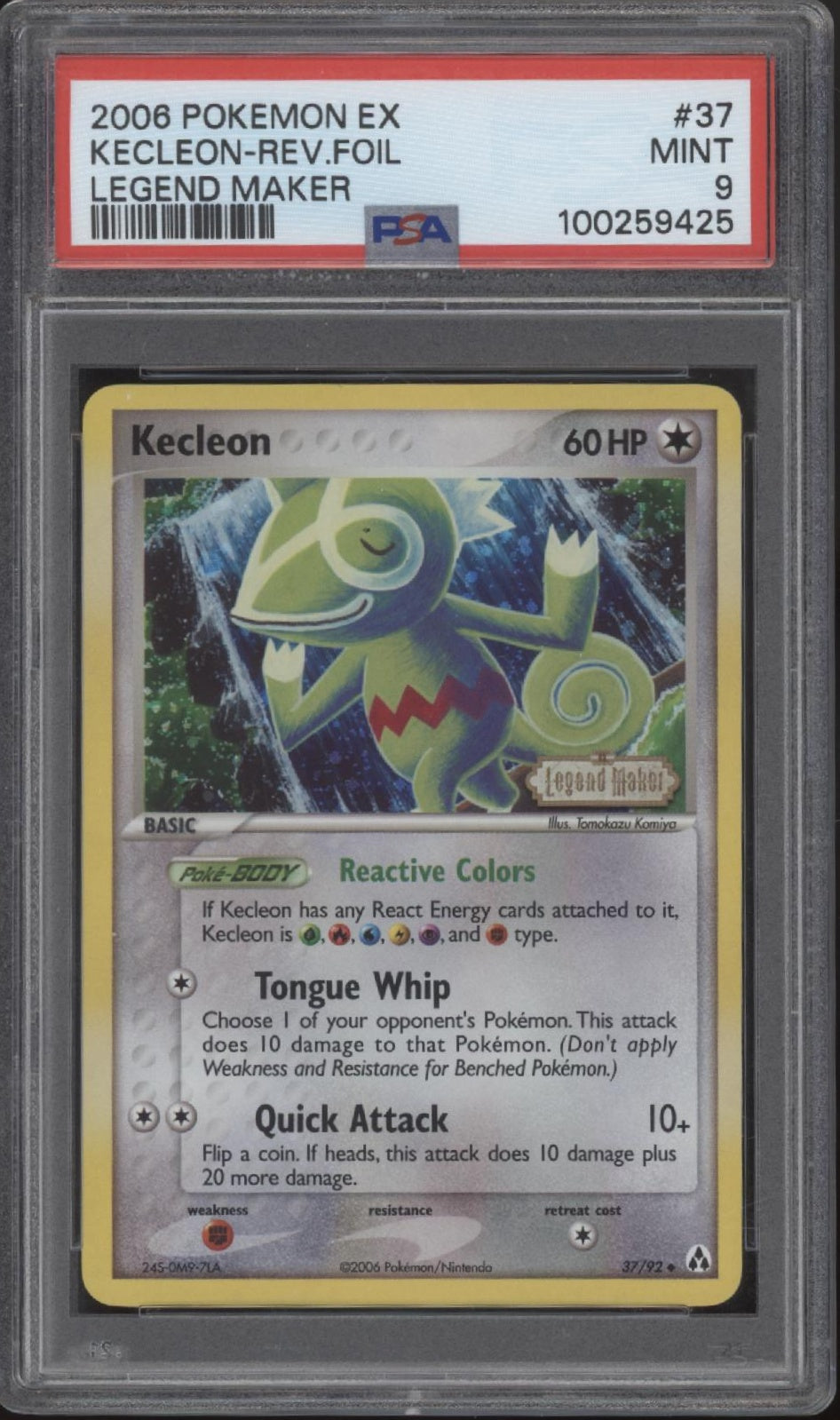Kecleon Pokemon Legend Maker Reverse Foil #37 PSA 9、Collector Store LLC Gaming、kayou
