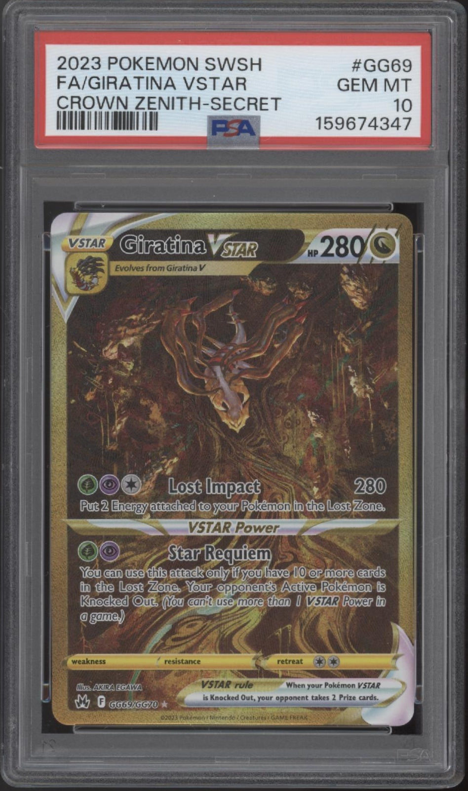 Giratina VSTAR Pokemon Crown Zenith Secret Full Art #GG69 PSA 10、Collector Store LLC Gaming、kayou