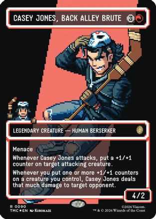 Casey Jones, Back Alley Brute (Borderless) (Surge Foil) (TMC-090) - Commander: Teenage Mutant Ninja Turtles Foil、Wizards of the Coast、kayou