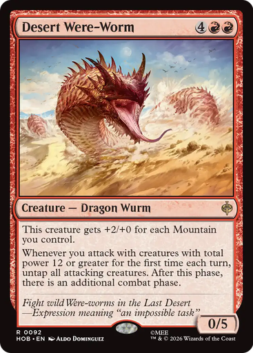 Desert Were-Worm (Foil) | The Hobbit、Magic: The Gathering、kayou