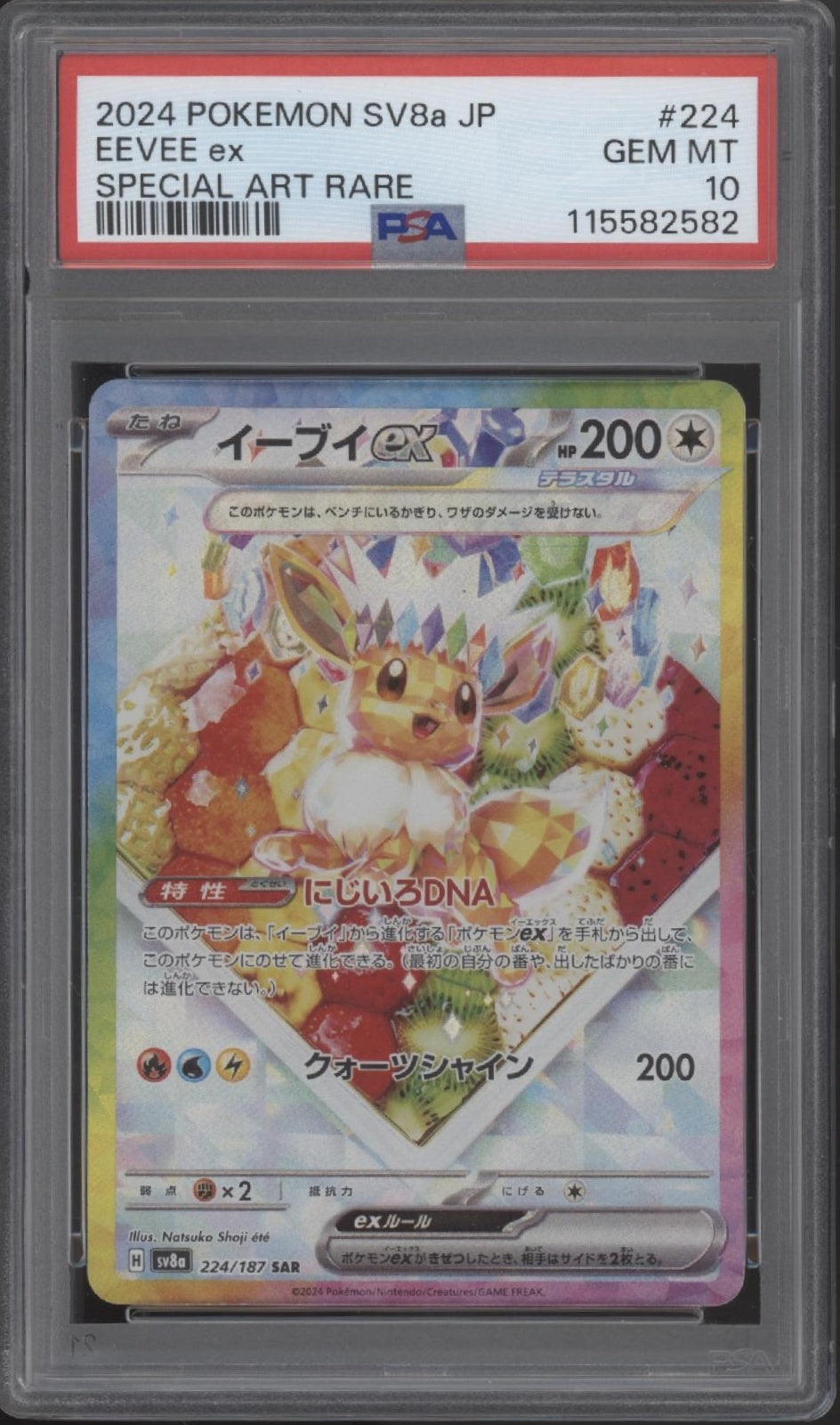 Eevee ex Pokemon Terastal Festival Special Art Rare #224 PSA 10、Collector Store LLC Gaming、kayou