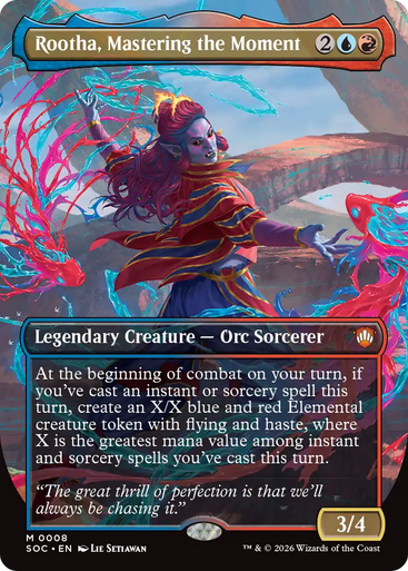 Rootha, Mastering the Moment (Borderless Foil) | Secrets of Strixhaven Commander、Magic: The Gathering、kayou