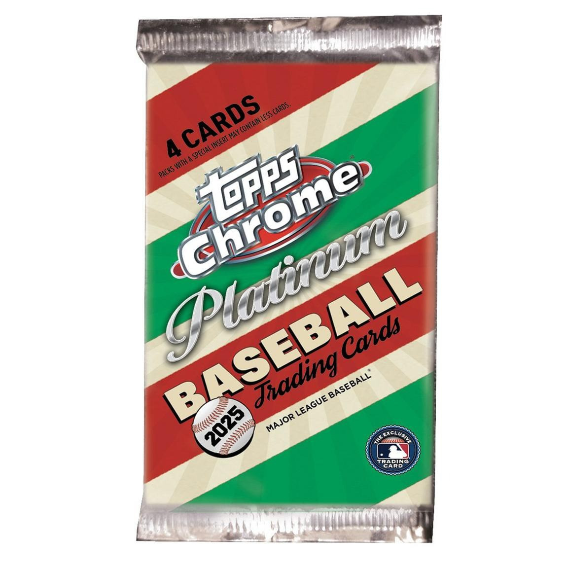 MLB Topps 2025 Chrome Platinum Baseball Trading Card BLASTER Pack 4 Cards、ToyWiz、kayou