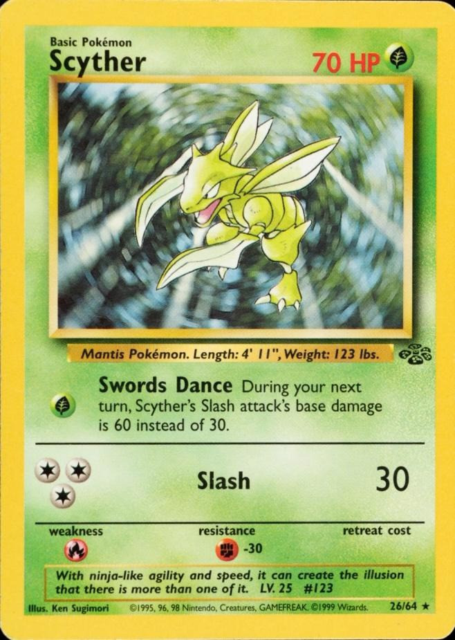 Pokemon Jungle Rare Scyther #26 Moderately Played、ToyWiz、kayou