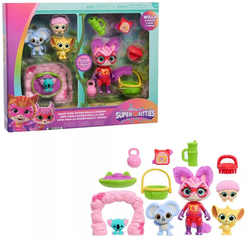 Disney Junior SuperKitties Ready Furr Action Willa & Friends Playset、ToyWiz、kayou
