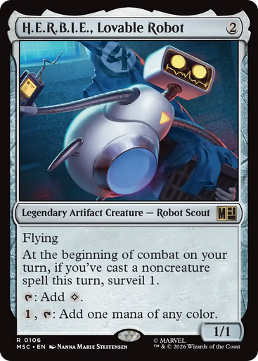 H.E.R.B.I.E., Lovable Robot (Surge Foil) | Marvel Super Heroes Commander、Magic: The Gathering、kayou
