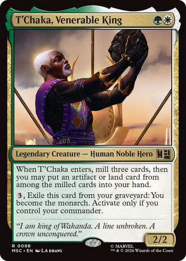T'Chaka, Venerable King (Surge Foil) | Marvel Super Heroes Commander、Magic: The Gathering、kayou