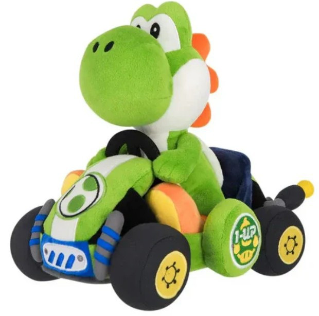 Super Mario Mario Kart Yoshi in Kart 9-Inch Plush (Pre-Order ships September)、ToyWiz、kayou