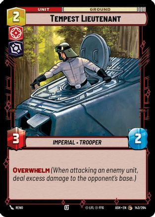 Tempest Lieutenant (143/264) - Ashes of the Empire、Fantasy Flight Games、kayou