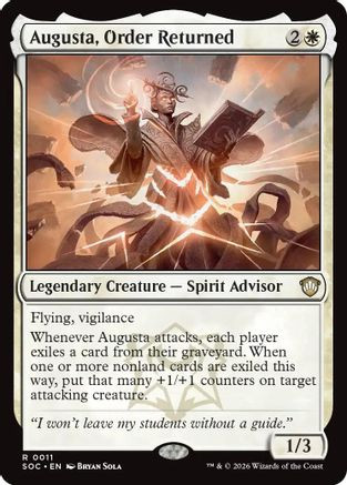 Augusta, Order Returned (SOC-011) - Commander: Secrets of Strixhaven、Wizards of the Coast、kayou