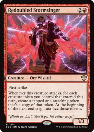 Redoubled Stormsinger (SOC-251) - Commander: Secrets of Strixhaven、Wizards of the Coast、kayou