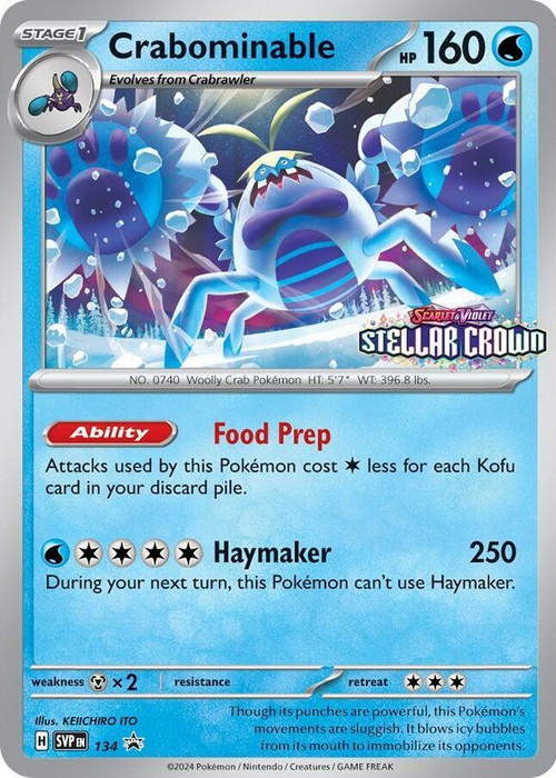 Pokemon Sword & Shield Promo Ultra Rare Crabominable SVP134、ToyWiz、kayou
