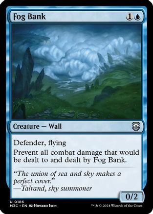 Fog Bank (Ripple Foil) (M3C-186) - Modern Horizons 3 Commander Foil、Wizards of the Coast、kayou