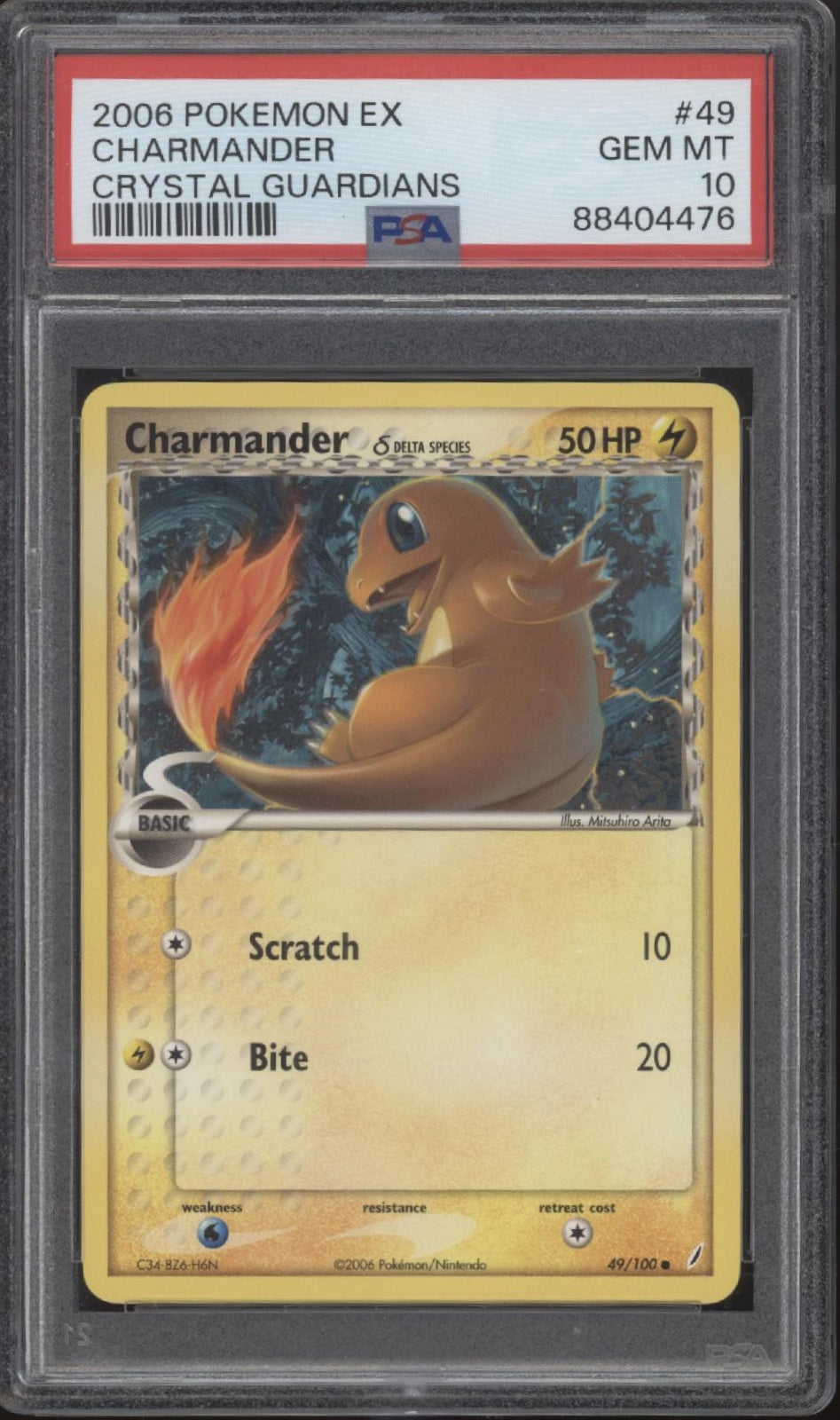Charmander Pokemon Crystal Guardians #49 PSA 10 #3、Collector Store LLC Gaming、kayou