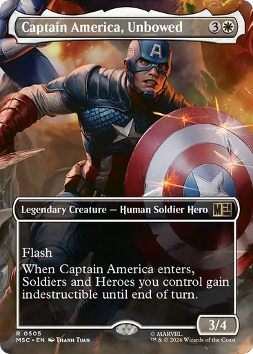 Captain America, Unbowed (Borderless Scene) | Marvel Super Heroes Commander、Magic: The Gathering、kayou