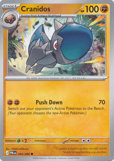 ME Pitch Black 044/084 Cranidos、Pokemon、kayou