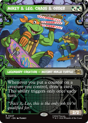 Mikey & Leo, Chaos & Order (Showcase Foil) | Teenage Mutant Ninja Turtles、Magic: The Gathering、kayou