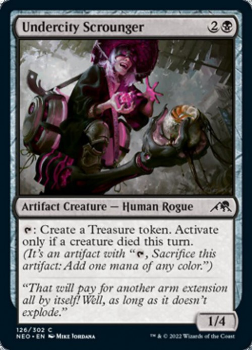 MtG Trading Card Game Kamigawa Neon Dynasty Common FOIL Undercity Scrounger #126、ToyWiz、kayou