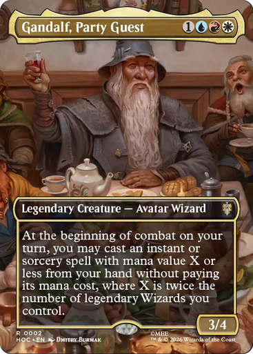 Gandalf, Party Guest (Borderless Scene) | The Hobbit Commander、Magic: The Gathering、kayou
