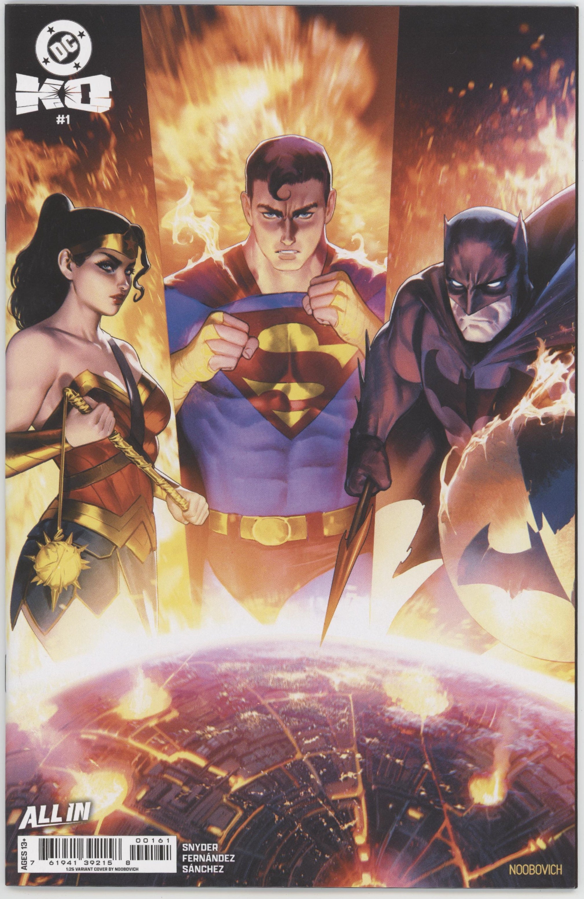 DC K.O. #1 (Of 5) Cover M 1 in 25 Noobovich Card Stock Variant、DC Comics、kayou