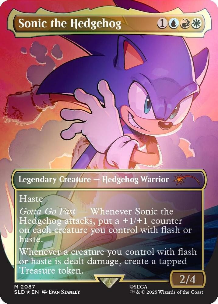MtG Secret Lair Drop Series Mythic Rare FOIL Sonic the Hedgehog #2087、ToyWiz、kayou