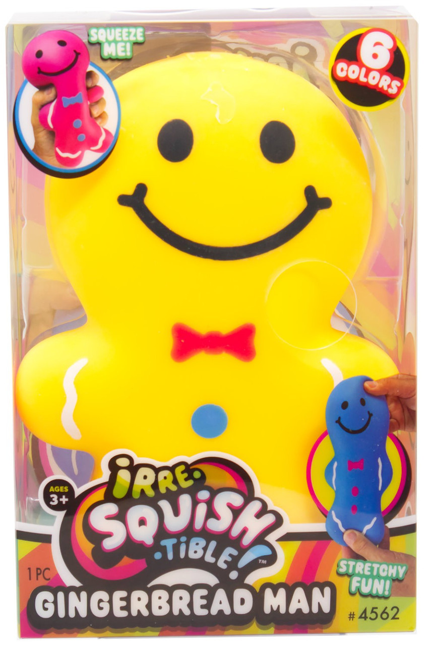 Irre-Squish-Tible! Gingerbread Man YELLOW 6-Inch Squeeze Toy、ToyWiz、kayou