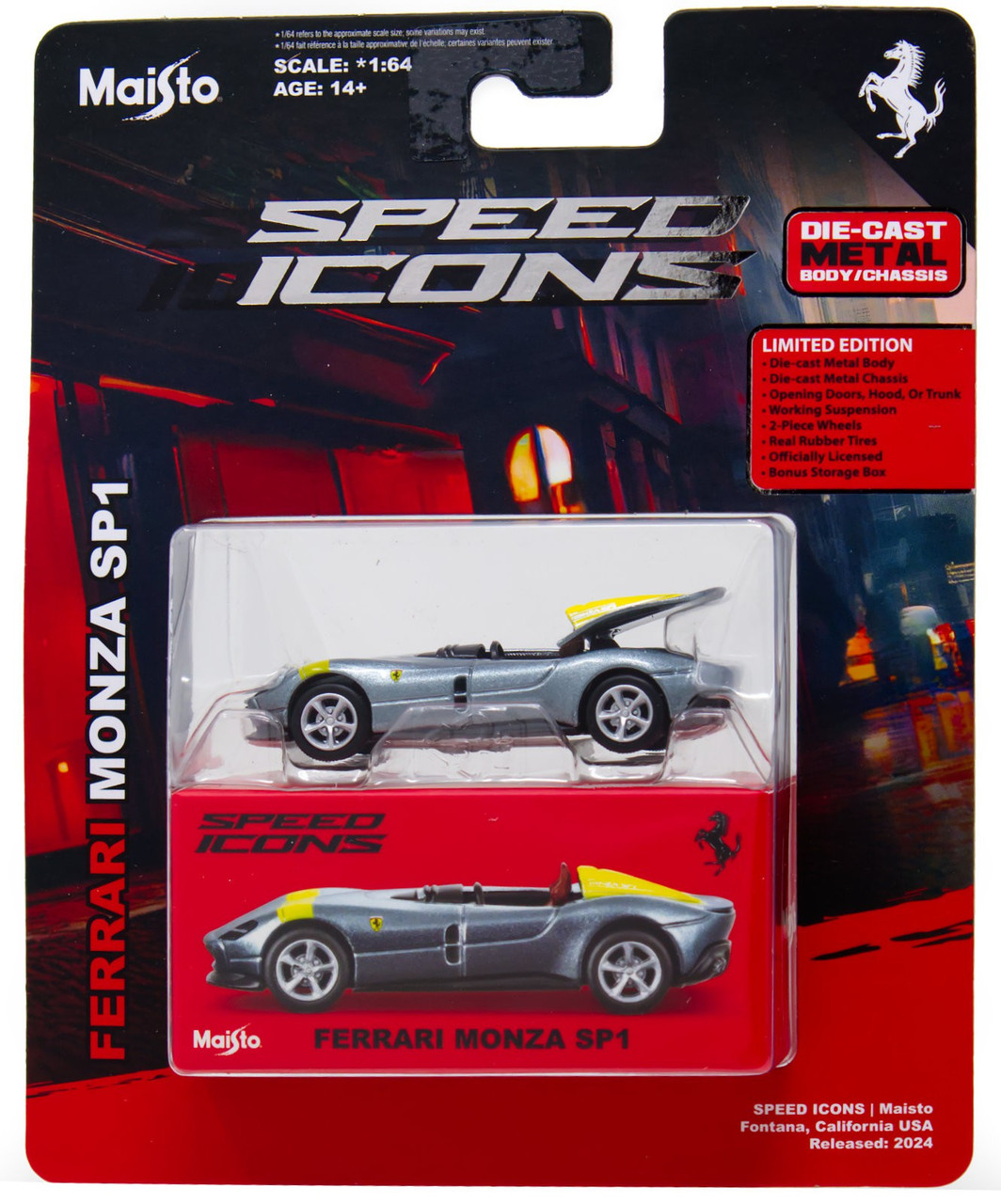 Speed Icons Ferrari Monza SP1 Diecast Car、ToyWiz、kayou