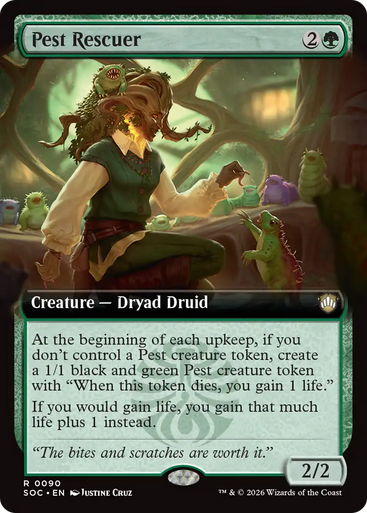 Pest Rescuer (Extended Art) | Secrets of Strixhaven Commander、Magic: The Gathering、kayou