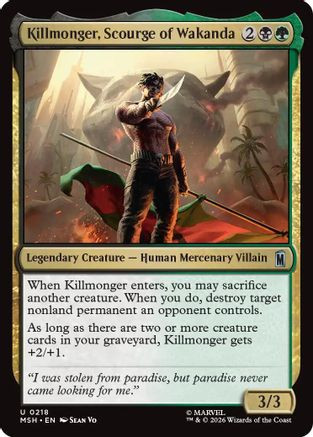 Killmonger, Scourge of Wakanda (MSH-218) - Marvel Super Heroes Foil、Wizards of the Coast、kayou