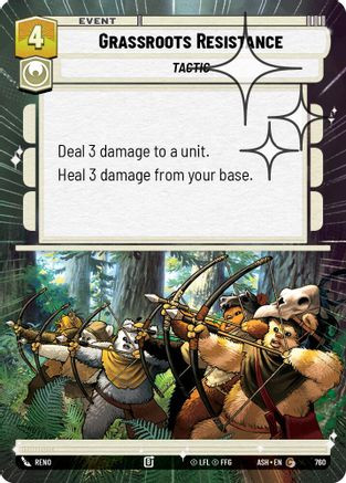 Grassroots Resistance (Hyperspace Foil) (760) - Ashes of the Empire Foil、Fantasy Flight Games、kayou