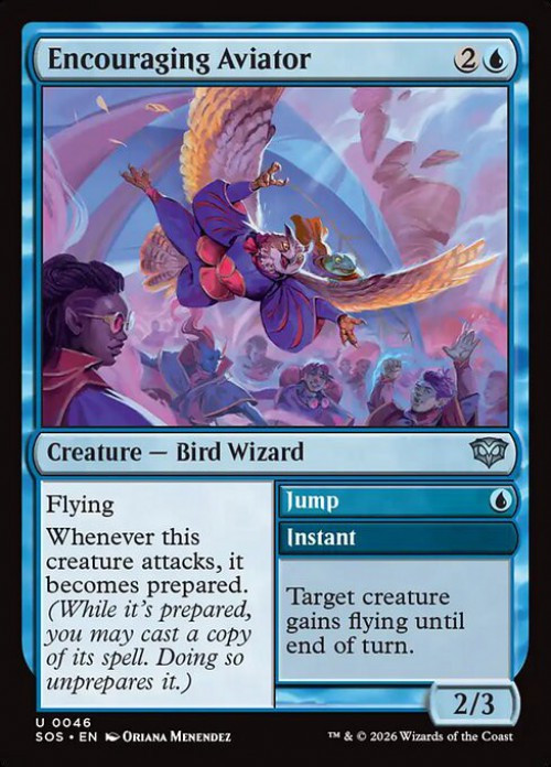 MtG Secrets of Strixhaven Uncommon Encouraging Aviator // Jump #46、ToyWiz、kayou