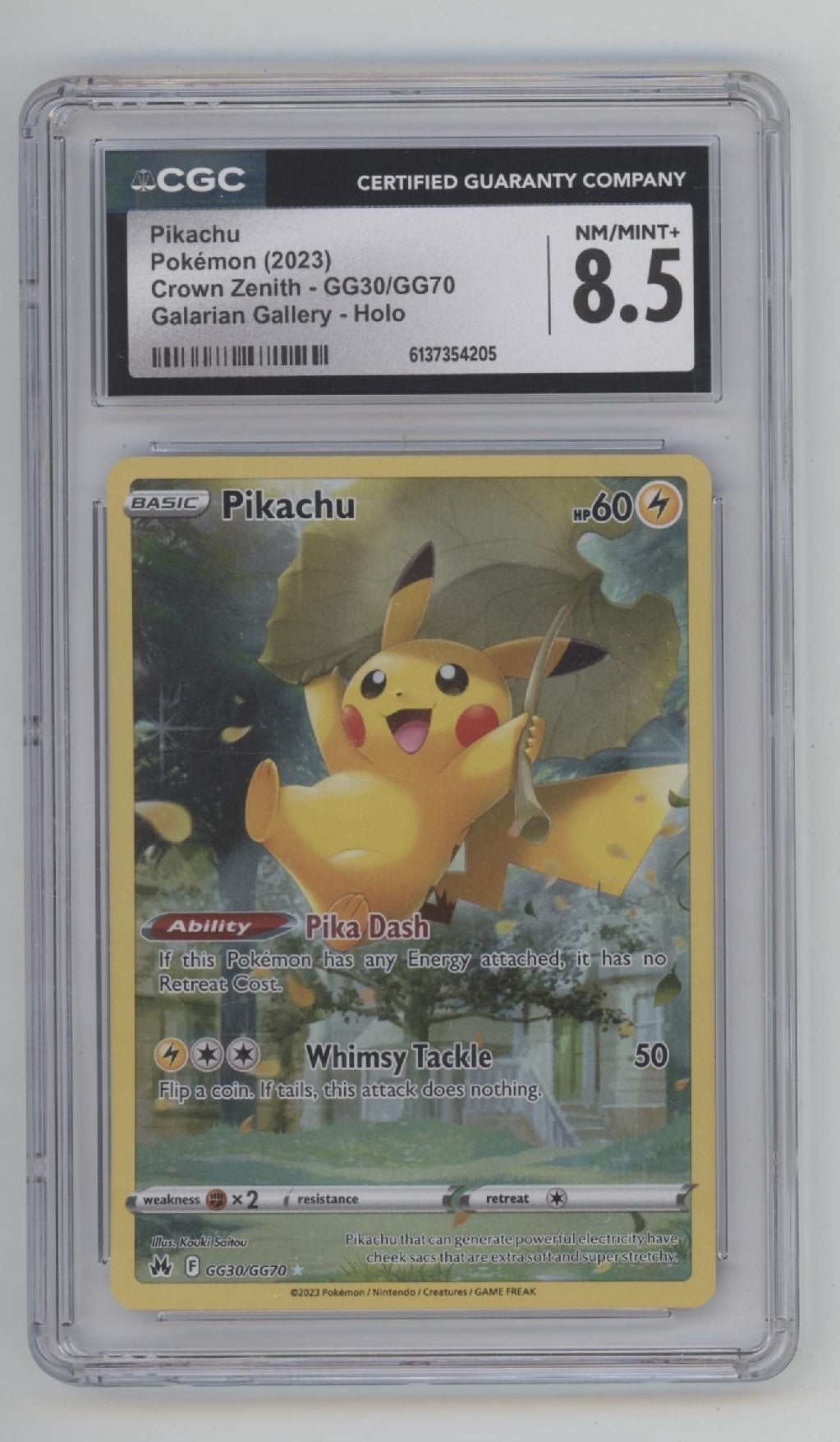 Pikachu Pokemon Crown Zenith Galarian Gallery Holo #GG30 CGC 8.5、Collector Store LLC Gaming、kayou