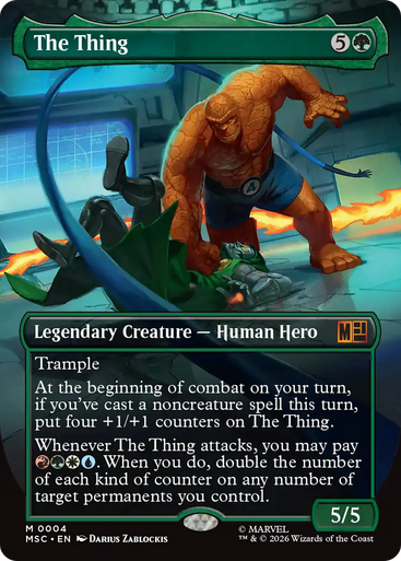 The Thing (Borderless Art Foil) | Marvel Super Heroes Commander、Magic: The Gathering、kayou