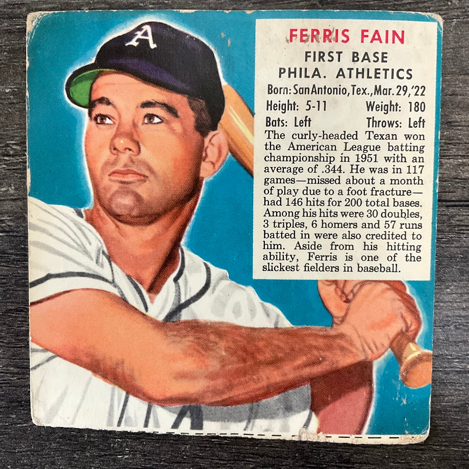 Ferris Fain 1952 Red Man #7 Philadelphia Athletics PR、Collector Store LLC、kayou